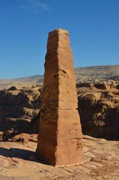 Two obelisks, petra Stock Photos