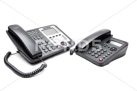 Two office phone Stock Photos