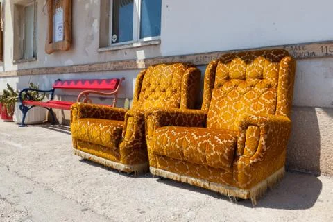 Two old Armchairs Stock Photos