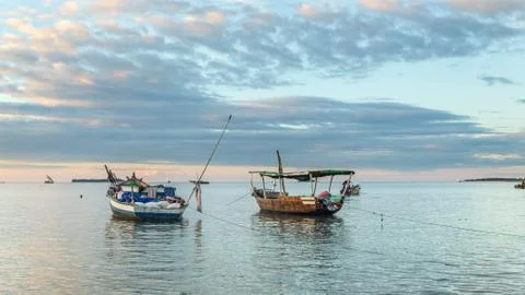 Two old boats Stock Photos