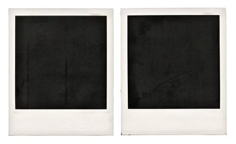 Two old dusty photo frames isolated on white Stock Photos