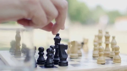 Two People Playing Chess Game First Moves Of Stock Footage SBV-309451141 -  Storyblocks