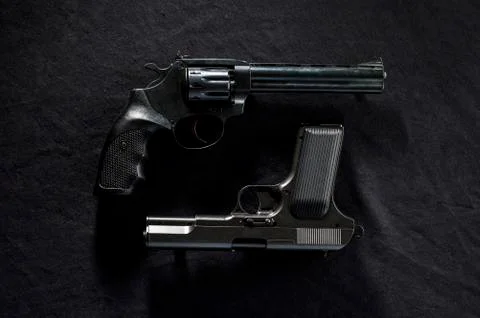 Two old  guns Stock Photos