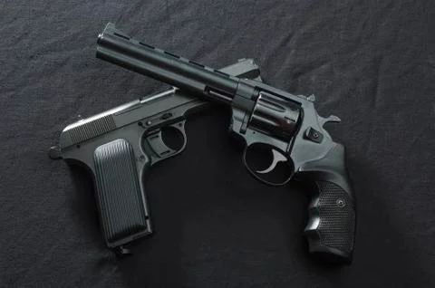 Two old  guns Stock Photos