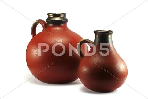 Two old jugs Stock Photos