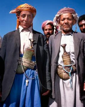 Two old men in djellaba Foto stock