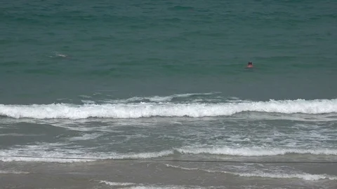 Two old men swimming in the see Stock Footage 111034594