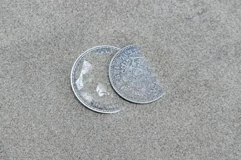 Two old silver. Stock Photos