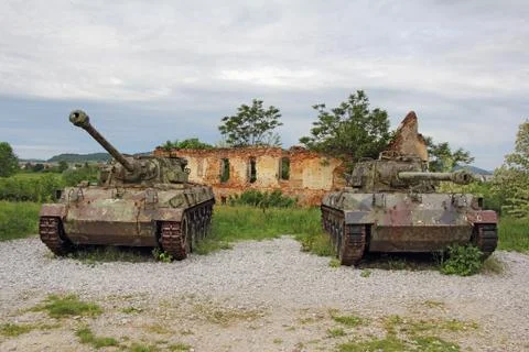 Two old tank Stock Photos