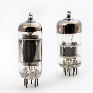 Two old vacuum tubes Stock Photos