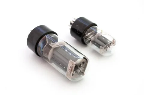 Two old vacuum tubes Stock Photos