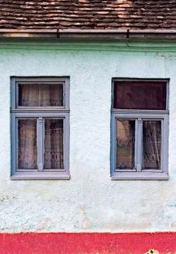 Two old windows Stock Photos