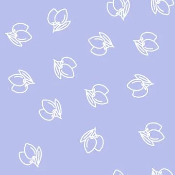 Two olives line vector seamless pattern Stock Illustration