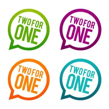 Two for One round Buttons. Circle Eps10 Vector. Illustrazione stock