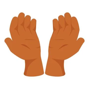 Two open hands showing palms and fingers upwards Stock Illustration