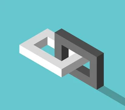 Two opposite chain links Stock Illustration