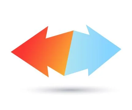 Two opposites concept Stock Illustration