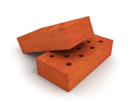 Two orange bricks Stock Illustration