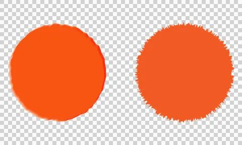 Two Orange Circles Isolated on White Background 스톡 일러스트