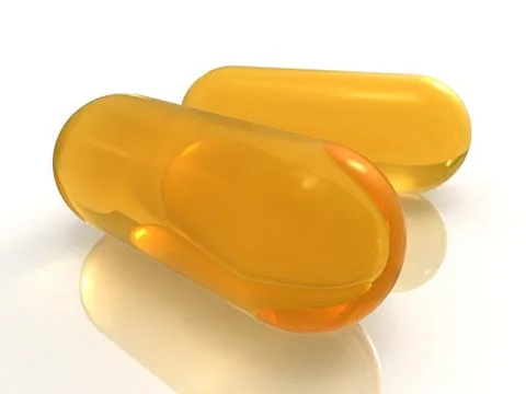 Two orange pills Stock Illustration