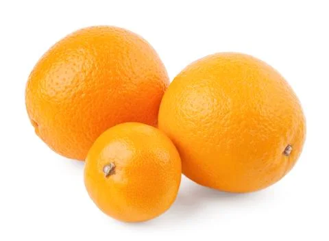 Two oranges and mandarin Stock Photos