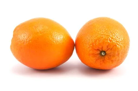 Two oranges Stock Photos