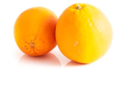 Two oranges Stock Photos