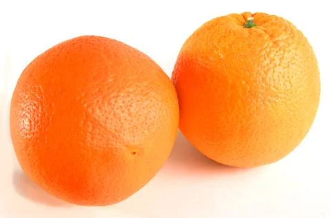 Two oranges Stock Photos