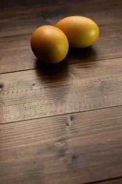Two Organic Eggs for Breakfast Stock Photos