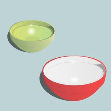 Two oriental bowl Stock Illustration