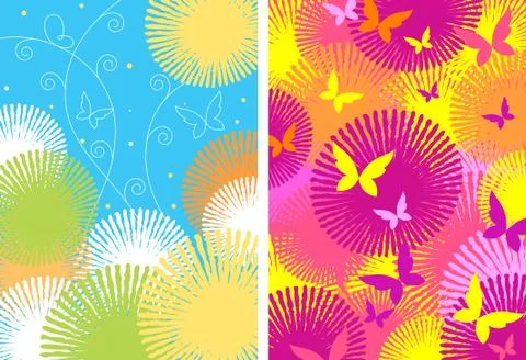 Two ornamental patterns Stock Illustration