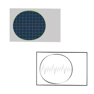 Two oscillograph screens Stock-Illustration