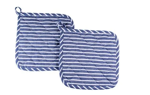 Two oven mitt isolated close up Stock Photos