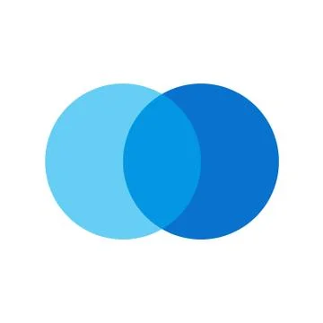 Two overlapping circles design vector and marketing can be used for workflow Illustrazione stock