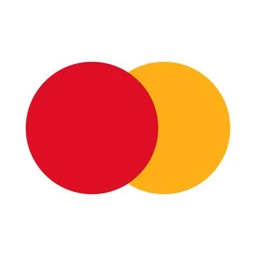 Two overlapping circles in red and orange colors Stock Illustration