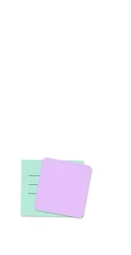 Two overlapping colored notebooks with tabs Stock Illustration