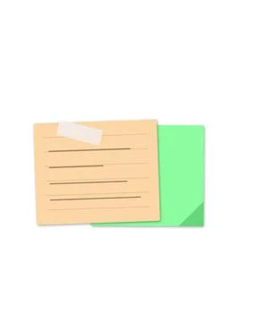 Two overlapping colorful notepads with sticky notes Stock Illustration