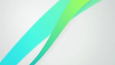 Two overlapping curved geometric bands flow in a seamless loop Stock Footage 342949383