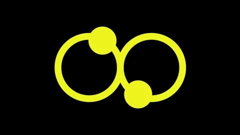 Two overlapping dotted circles infinity loop animation Stock Footage 334858927