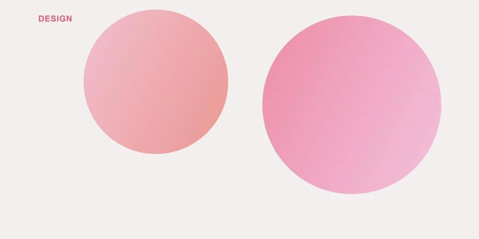 Two overlapping pastel circles design Stock Illustration