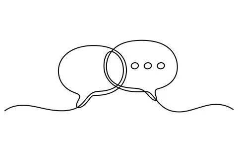 Two overlapping speech bubbles with three dots inside Stock-Illustration
