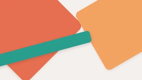 Two overlapping square shapes in vibrant orange and light yellow colors Stock-Footage 338310626