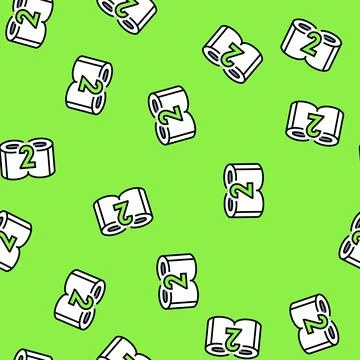 Two pack toilet paper vector seamless pattern Stock Illustration