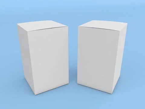 Two packing boxes on a blue background. Stock Illustration