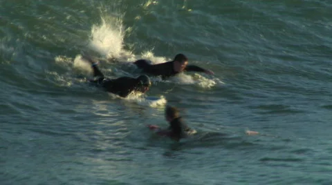 Two Paddle To Ride The Wave 스톡 동영상 346617