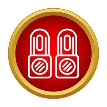 Two padlocks icon representing digital security concepts Stock Illustration