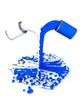 Two paint can over white Stock Illustration
