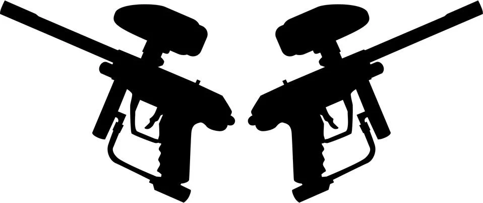 Two Paintball guns Stock Illustration