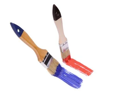 Two paintbrushes Stock Photos