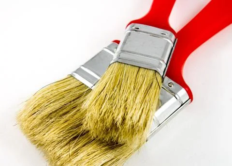 Two paintbrushes Stock Photos